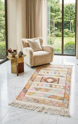 2x3 Vintage Moroccan Handwoven Silky Kilim Sabra Traditional Door Mat Silk Rugs