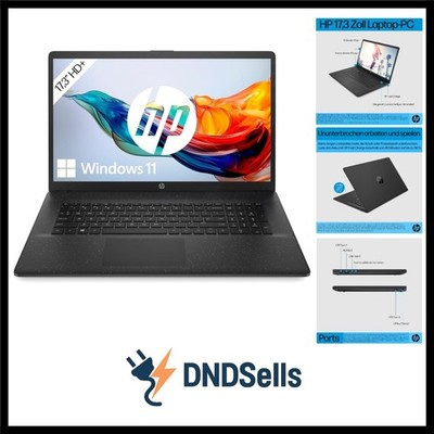 HP Laptop mit 17,3'' HD+ Display, Intel Celeron N4500120, 8 GB RAM | 256 GB SS...
