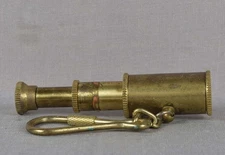 Vintage brass & copper SPYGLASS key holder with carabiner