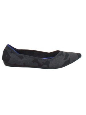 Rothy's flache Damenschuhe UK 7 grau Animalprint 100 % andere Ballerinas