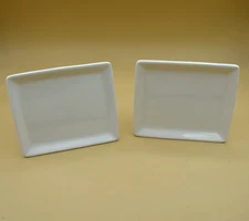 2 Photo Frame Table Top Picture Frame  5.5"  White Ceramic