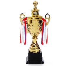 Fasmov Large Trophy Cup for Custom Trophy Keepsake, Gold Award for Sports, Tourn