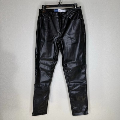 Mcedar Women's Faux Leather 5-Pocket Comfortable Warm Lining Pants NWOT Size 6