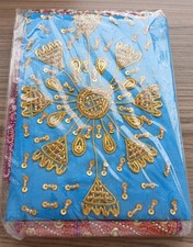 Brand new in box Indian Turquoise Notebook with 3 pens Sequins/Beads (Hardback