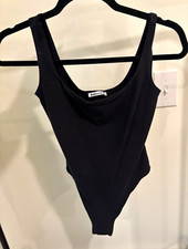 Reformation Black One-Piece Bodysuit XS Stretch Opaque Mild Compression Wireless