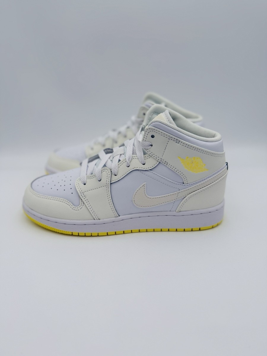 Air Jordan 1 Mid Sail White Sneakers GS Size 6.5Y / Womens