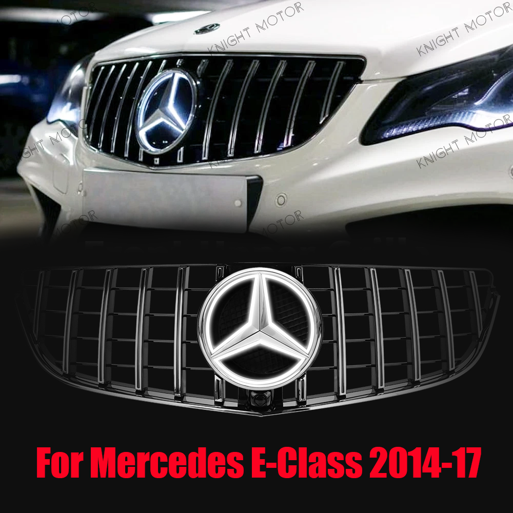 Chrome Front Grille W/LED Star For Mercedes Benz E-Class W207 2014-17 E350 E400