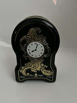 Vintage After Eight Box Uhr. Blechdose . Clock. Deko.Dose