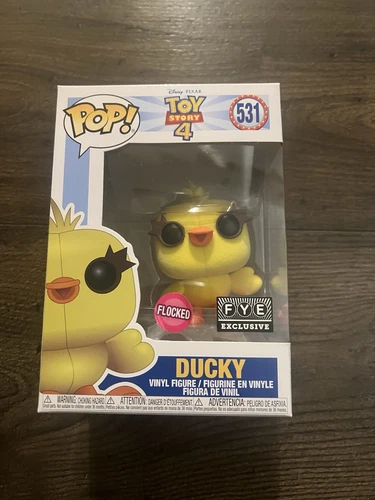 Funko Pop Toy Story 4 Ducky,Vinyl Figure #531,Flocked,Brand New,New in Box