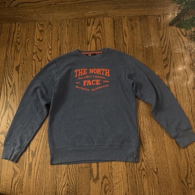 Men s North Face Graphic Sweater, Small, Blue, Orange