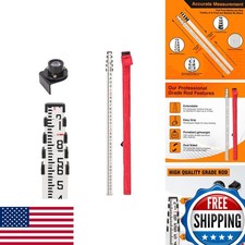 GEOLENI Aluminum Grade Rod - 10ths, Carrying Case And Rod Level (16 Foot)