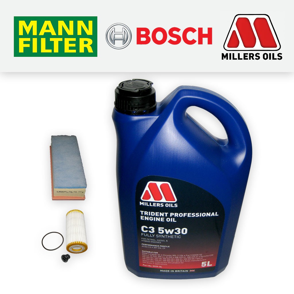 SERVICE KIT for AUDI A4 (8K/B8) 2.0 TFSI CNCD OIL AIR FILTERS +OIL (2013-2015)