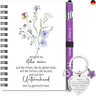 Sinmoe 3er Set Dankeschön Geschenke für Kollegen Mitarbeiter inklusive Spiral N