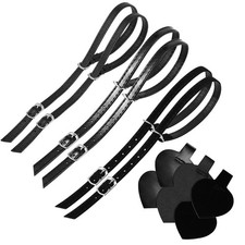 3Sets High Heel Ankle Shoelace Straps Detachable PU Shoe Accessories Anti Slip