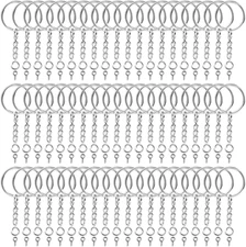 360Pcs Keychain Bulk, 120Pcs Keychain Rings with Chain and Open Jump Ring with S