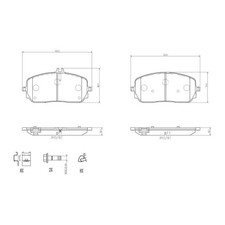 Bremsbelagsatz Scheibenbremse Brembo P50152 Prime Line für Mercedes Benz