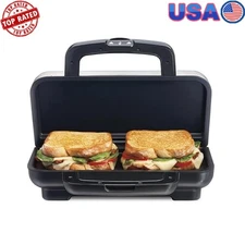Hot Sandwich Maker Nonstick Plates Stainless Steel 700W Compact Storage New
