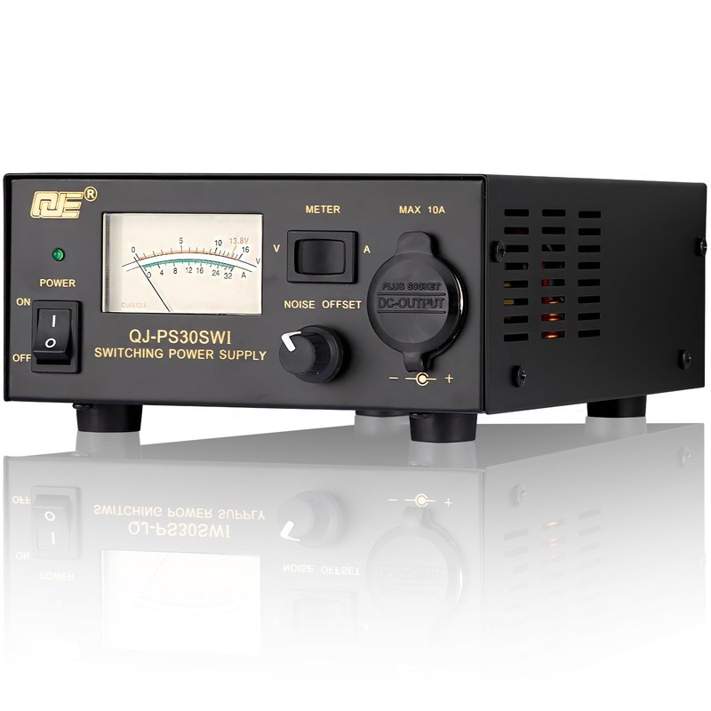 13.8V 30A DC Power Supply for Ham Radio,Regulated Bench Pointer, QJ-PS30SWI