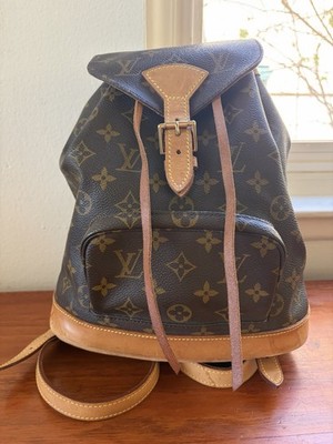 Authentic Louis Vuitton Monogram Montsouris MM Backpack M51136 USED From US