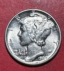 1942 Choice Uncirculated US Mercury SILVER Dime! Old US Coin!