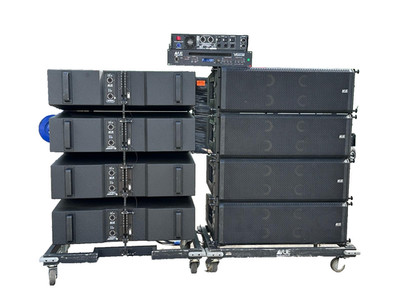 (8) VUE audiotechnik al-8 Compact Line Array W/ 2 Vue V6 Systems Engine Amp(THS)