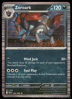 Zoroark 062/086 Holo White Flare Pokemon TCG NM