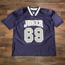 Maglia calcio vintage marca Joker Los Angeles viola 69 streetwear XL made in USA