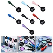 Durable Lacquer Spoon Retro Frosted Dark Blue Fire Colour Green Light Blue Wood