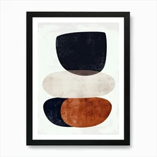 Salt Valley Stone Park Bauhaus Mini Framed Wall Art Poster Canvas Print Picture