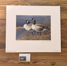 WTDstamps - 1991 NEBRASKA - State Duck Stamp Print **NEAL ANDERSON** with Stamp!