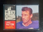 RARE Jim Patton Autographed 1962 Topps Football Card #112 Died 1972 NY Giants
