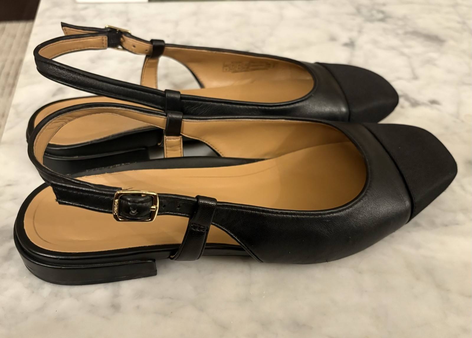 Vionic Petaluma Slingback Flat Black Leather Wome… - image 4