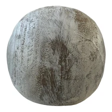 Gray Washed Ball Wood Ball Distressed Finish Rustic Home Decor