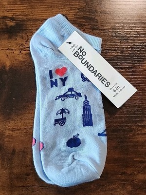 I Love NY Women s Socks Size 4-10 Low Cut I Love New York Socks No Boundaries 