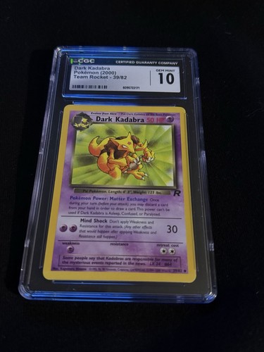 Dark Kadabra (Unlimited) graded CGC 10 for sale on eBay