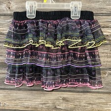 Hello Kitty Girls XS 4-5 multicolor ruffle skirt tutu elastic waist