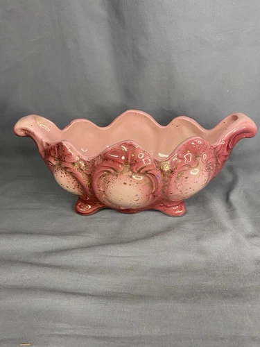 Vintage Hull USA Art Pottery #403 Footed Planter Pink Mauve