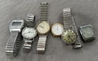 Lot of 6 Vintage Timex Watches Mechanical Quartz Digital Parts Repair Untested