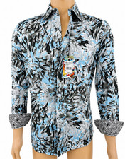 Robert Graham Men s S Blue/Black/Gray/White A...
