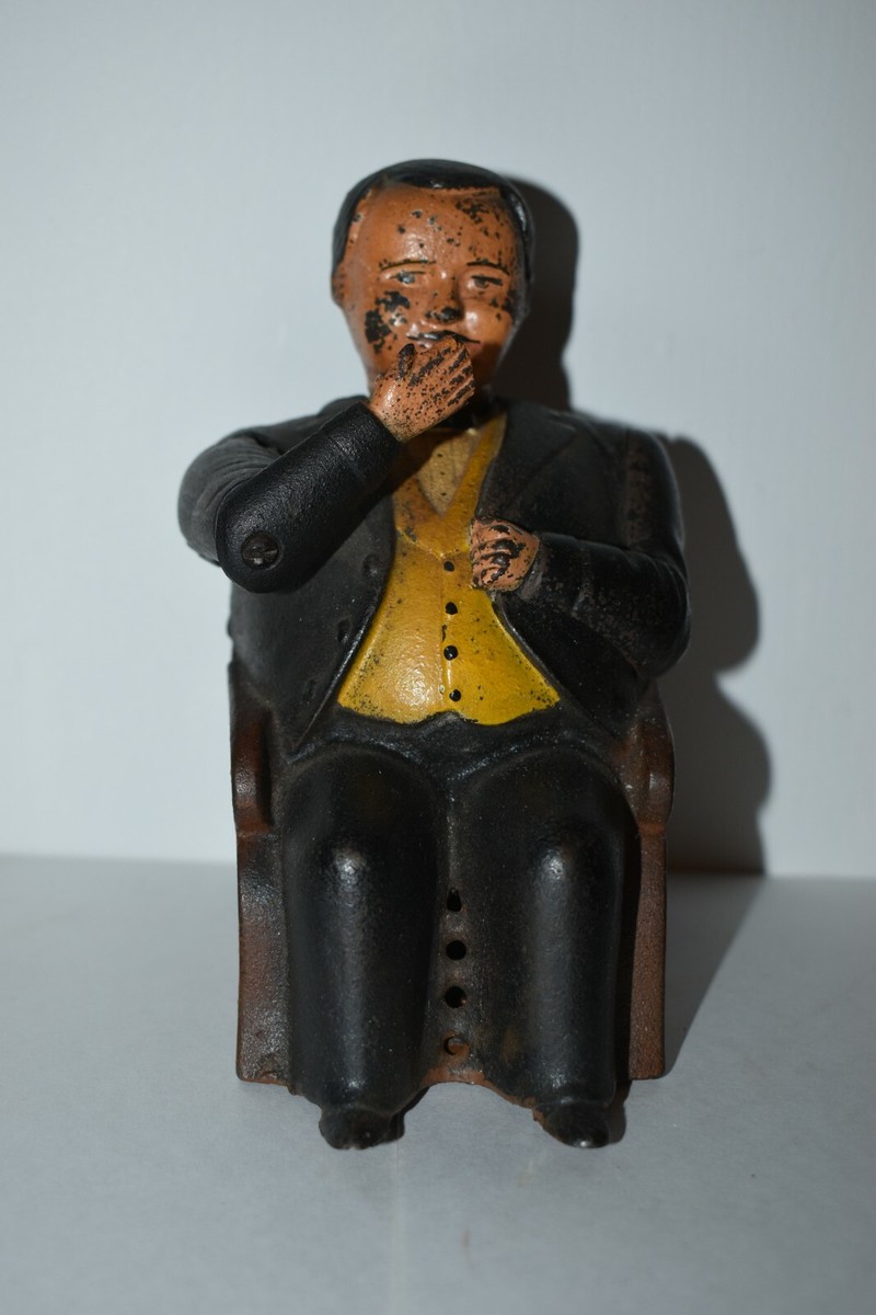 Antique Vintage ORIGINAL Cast Iron TAMMANY HALL BOSS TWEED
