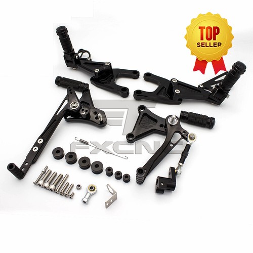 For Benelli TNT125 135 2016-2022 CNC Adjustable Rearset Footpegs Foot Pegs Black - Picture 2 of 15