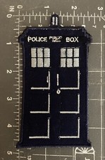 Doctor Dr. Who Police Box Public Call Patch Badge Phone Booth Spin & Fly TARDIS