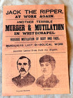 JACK THE RIPPER Newspaper Leaflet Antique Crime Photo Fit Image Drawing Shocking