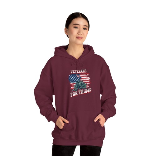 Veterans for Trump Unisex Heavy Blend™ Hooded Sweatshirt - Picture 12 of 19