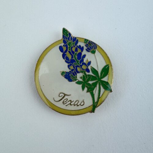 Texas Flower 1" Refrigerator Magnet Enamel Metal Bluebonnet Lupine Pinnacle - Picture 1 of 3