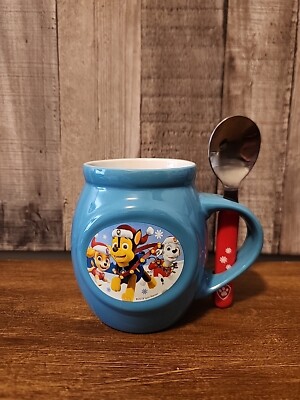 Paw Patrol Holiday Hot Cocoa-Coffee Mug With Spoon 2018 Spin Master 