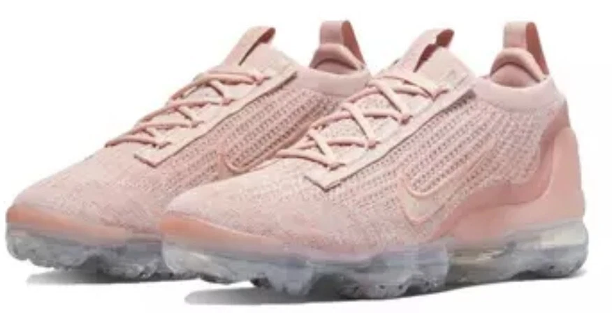 Nuove Nike Air VaporMax Flyknit da donna rosa Oxford rosa Oxford Rose Whisper DJ997