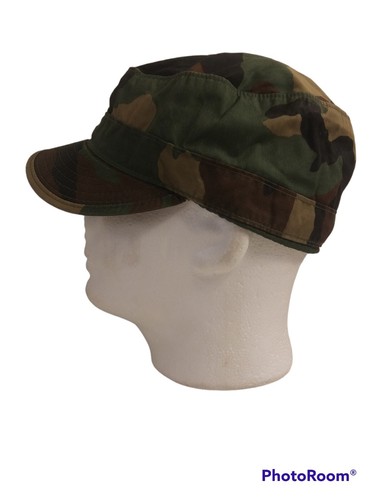 Proper Intl Inc Woodland Camoflage BDU Cap Camoflage Pattern Printed Sz 7 1/4 - Bild 4 von 11