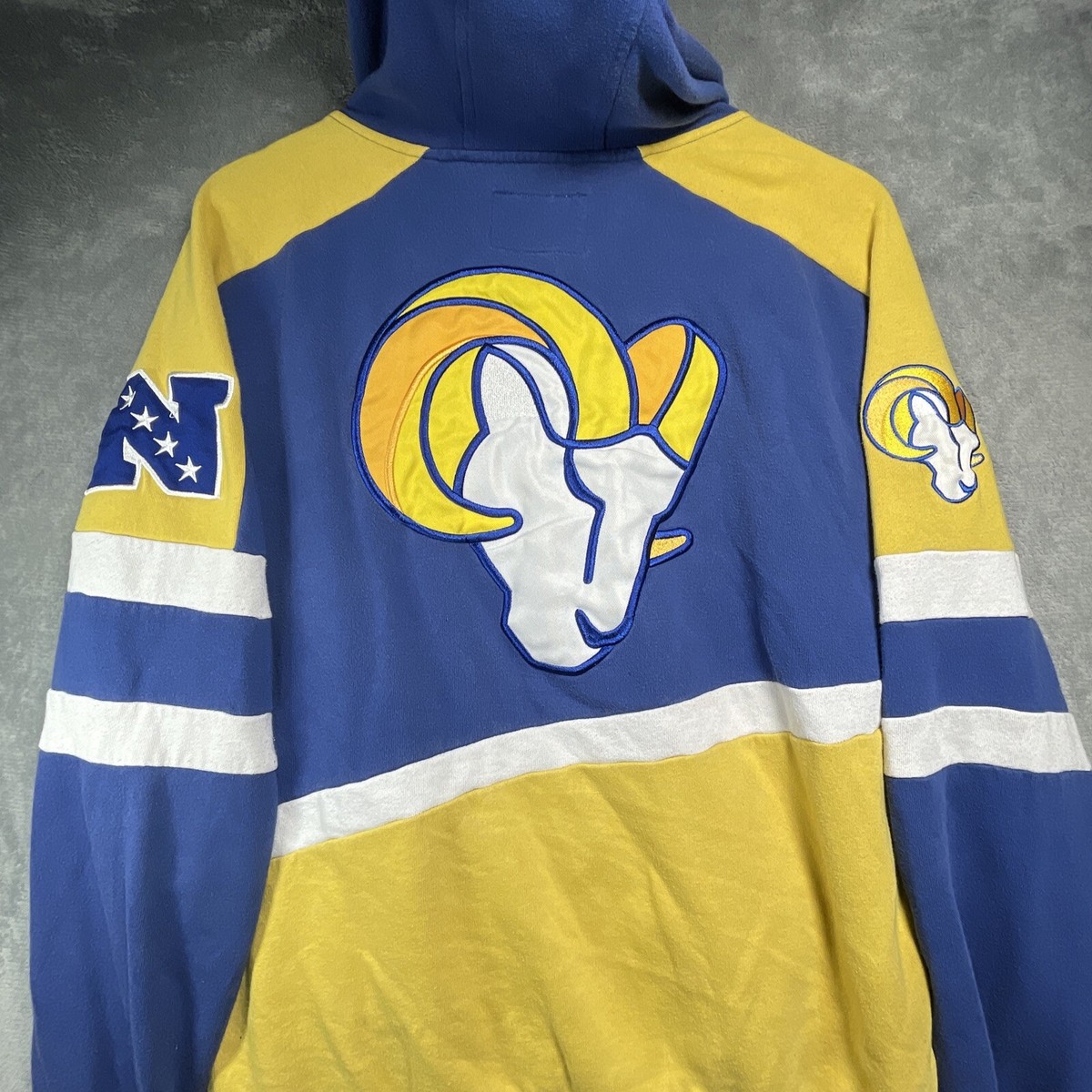 Starter Los Angeles Rams Hoodie Men's M Blue/Yellow VTG 90's