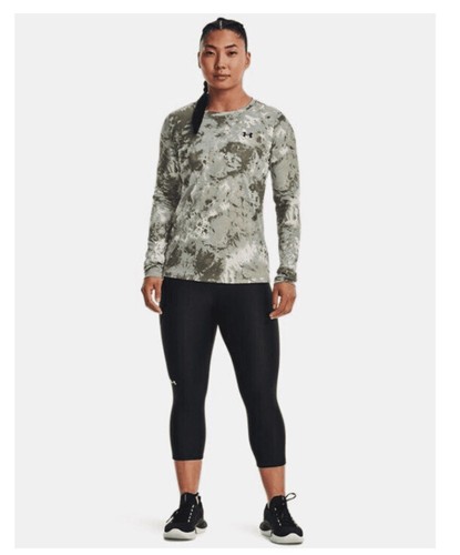 Under Armour Damen T-Shirt UA Velocity Grün Langarm Marine XS Neu mit Etikett Camouflage
